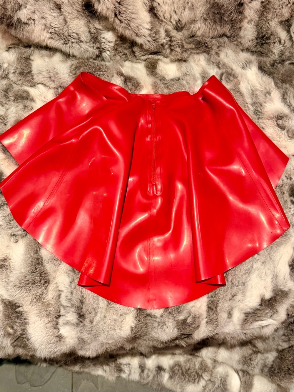 Latex high-low peplum skirt Polymorph - Picture 4 of 7